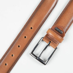 Ibex - Tan Leather Belt with Stitching