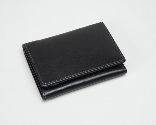 Mens Black Colorado Leather RFID-Secure Tri-Fold Wallet - The Leather ...