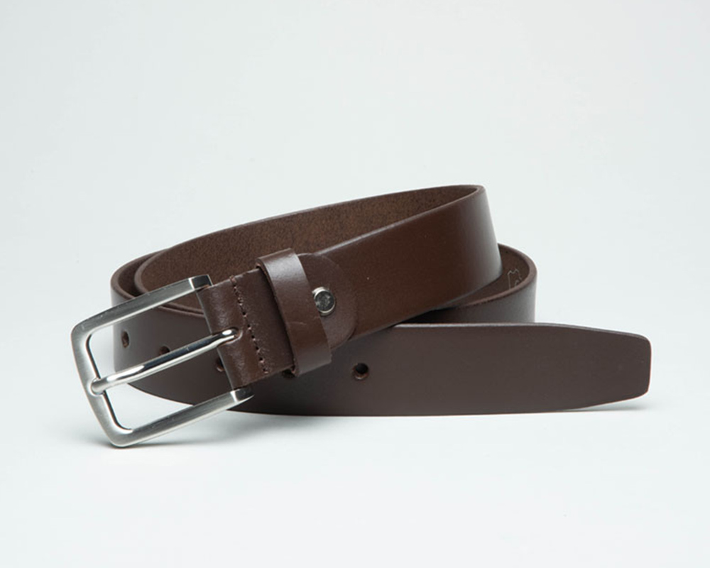 Mens 35mm Brown Split Hide Leather Belt The Leather Locker